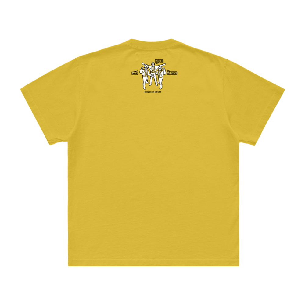 Hello Nasty Robot Yellow T-Shirt Back