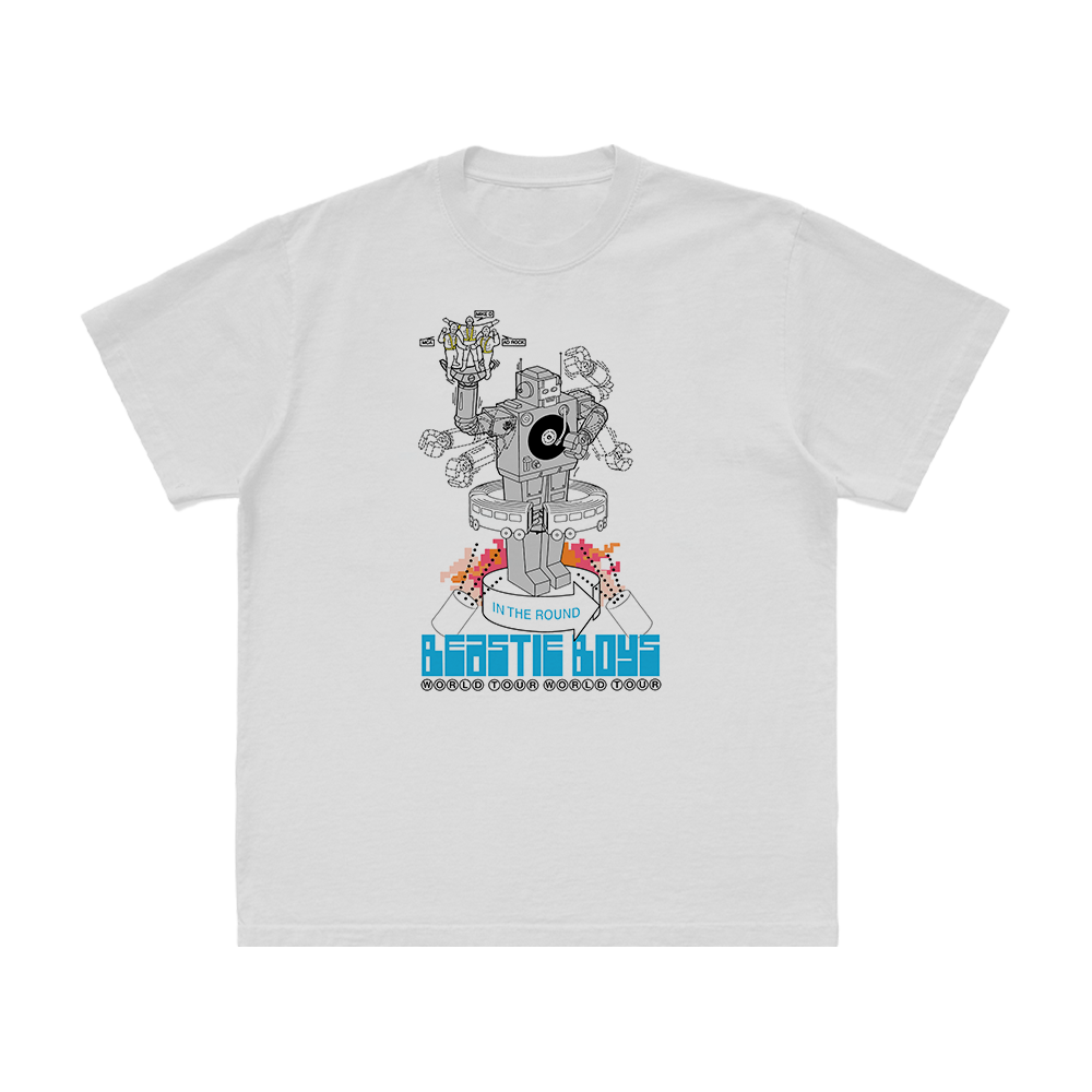 Hello Nasty Robot White T-Shirt Front