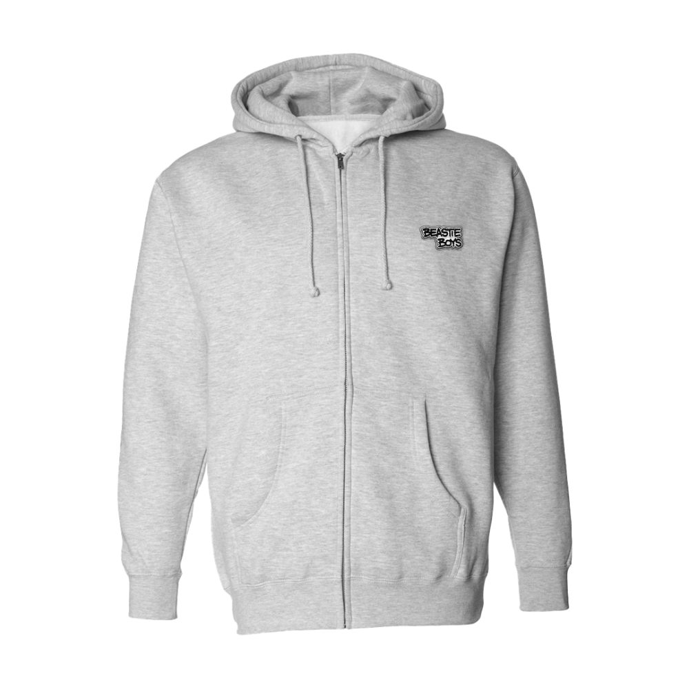 Check Your Head Grey Zip Hoodie Front