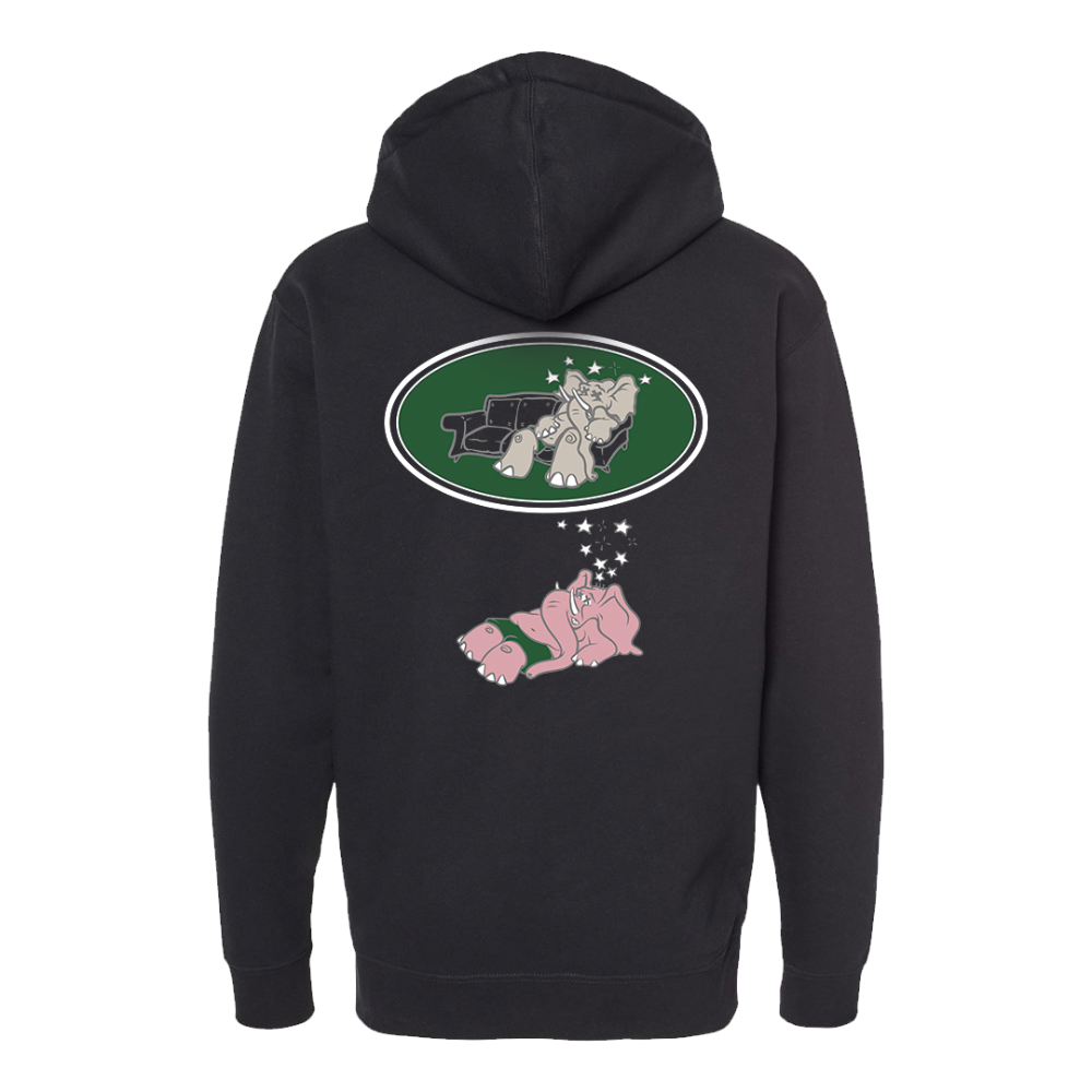 Elephant Zip Hoodie Back