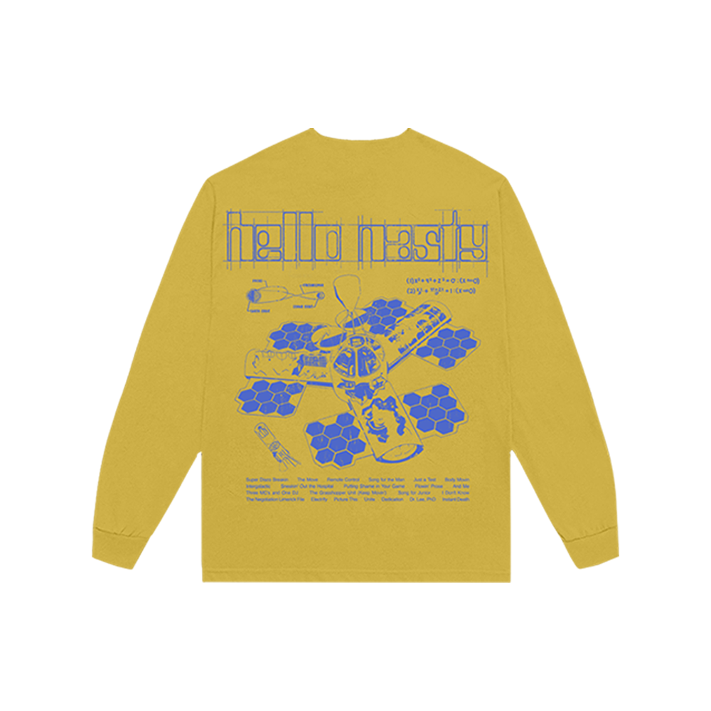Hello Nasty Sketch Yellow Longsleeve Shirt Back