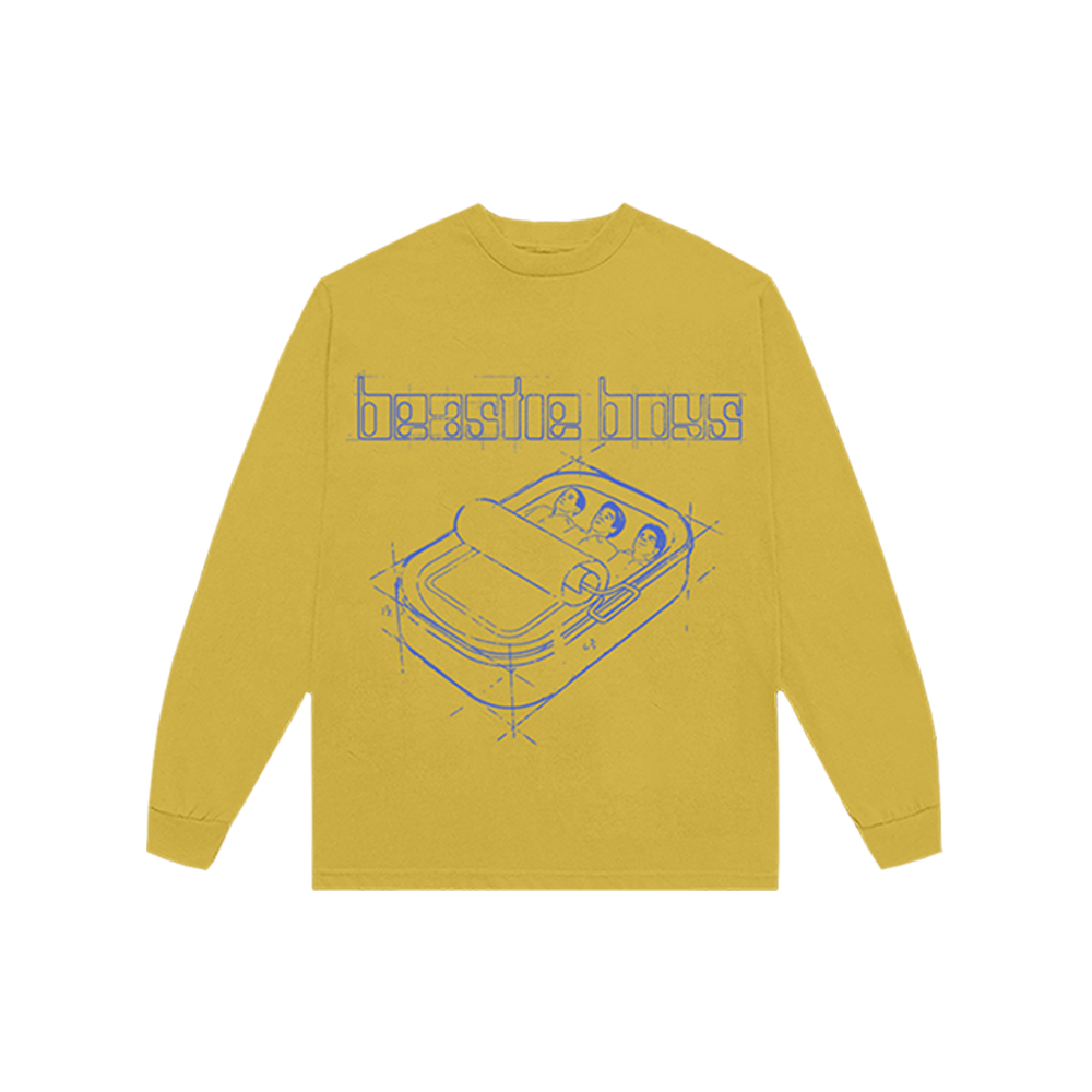 Hello Nasty Sketch Yellow Longsleeve Shirt Front