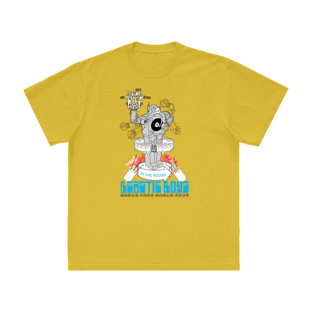 Hello Nasty Robot Yellow T-Shirt Front 