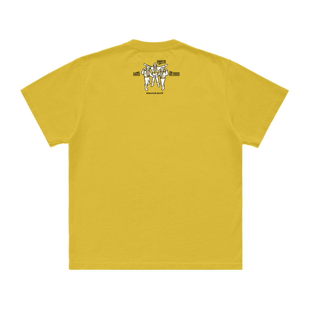 Hello Nasty Robot Yellow T-Shirt Back 