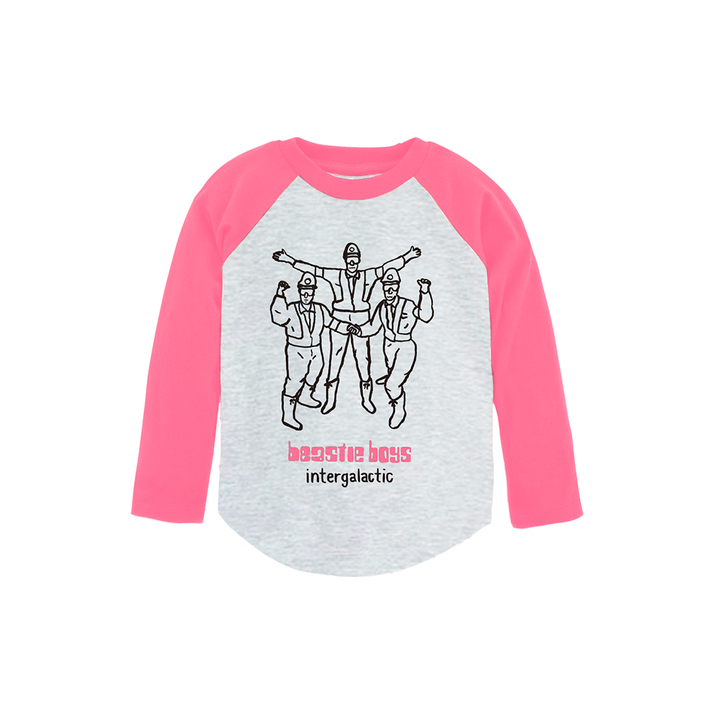 Intergalactic Pink Kids Raglan - Beastie Boys Official Store
